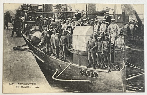 Postcard dunkerque fanion - postcard,